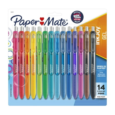 Paper Mate InkJoy Pens, Gel Pens, Fine Point (0.5mm), Assorted, 14 Count