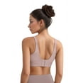 thumbnail image 3 of High Impact Sports ,Racerback Running Bra Workout Crop Tank Tops Longline Sports Bra Push Up Gray pink L, 3 of 8