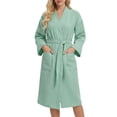 thumbnail image 2 of Lixiuxyad Lightweight Kimono Robe For Long Sleeve Loungewear Soft Bathrobe Elegant Home Wear Cozy Sleepwear Womens Lounge Sets XXXL, 2 of 6
