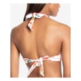 thumbnail image 2 of RACHEL RACHEL ROY Women's White Floral Stretch Tie Bikini Fixed Cups Deep V Neck Halter Swimsuit Top S, 2 of 2