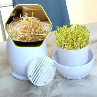 Jucoan 9-Piece Sprouting Kit - 6 Stainless Steel Mesh Lids + 3 Stands For Wide Mouth Mason Jars (86mm) - Grow Broccoli, Lentil & Bean Sprouts