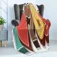 thumbnail image 4 of 70s Party Soft Flannel Fleece Throw Blanket, I Love Seventies Theme Pastel Colored Dreamlike Radial Vintage Image, Cozy Plush for Indoor and Outdoor Use, 60" x 80", Multicolor, by Ambesonne, 4 of 5