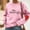 #4Pink, variant on Byworldtasic Womens Long Sleeve TopsSweatshirt For Women Crewneck Winter Freezing Sweatshirts Funny Pullover Tops Blouse
