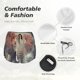 thumbnail image 4 of Balery Elephant in Smoke Pantalones cortos deportivos para mujer con forro y dos bolsillos, elásticos, para entrenamiento, gimnasio, yoga-Small, 4 of 7
