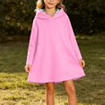 thumbnail image 2 of XYAIYT Long Sleeve Dresses for Girls Solid Color Long Sleeve Knee Length Dress Comfy Lightweight Kids Clothes, 2 of 6