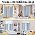 thumbnail image 6 of Blue Gray Stripes Kitchen Curtains 84 Inch Length, Contemporary Minimalist Abstract Lines Grommet Top Bedroom Living Room Curtains, Light Filtering Cafe Curtain Drapes 2 Panels Set 84''x84'', 6 of 9