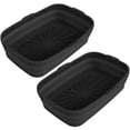 thumbnail image 1 of MesaSe 2 Pcs Pot en Silicone pour Friteuse à Air Chaud Doublure de Friteuse à Air Réutilisable Panier de Friteuse à Air Rectangulaire Poêle de Friteuse à Air Antiadhésive Plateau de Cuisson en Silicone pour Friteuse à Air Résistant à la Chaleur Accessoires pour Friteuse à Air pour 8 Qt A, 1 of 11