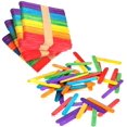 thumbnail image 1 of Colored Craft Sticks - Wooden Craft Sticks Popsicle Sticks Craft Sticks Jumbo Colored 4.5 Inch 250Pcs, 1 of 7