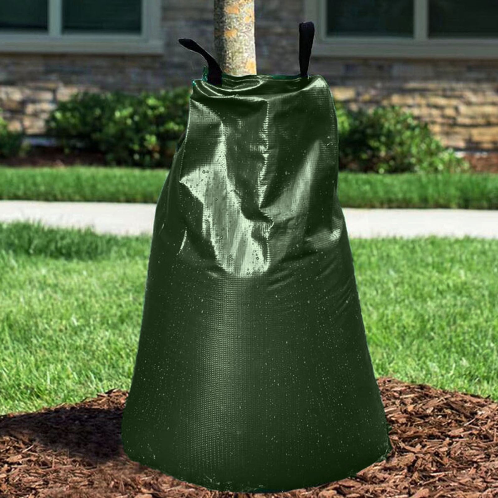 JilgTeok 5 Packs 20 Gallon Plastic Slow Release Watering Bag Drip Irrigation Bag for Trees Tarpaulin Water Saving Irrigation Water System