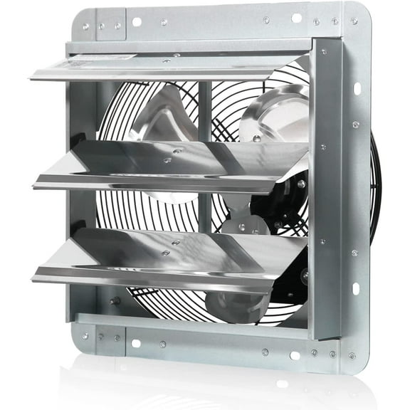 12 Inch Exhaust Fan Wall Mounted,Automatic Aluminum Shutter,Vent Fan High Speed 1800CFM For Garages And Shops,Greenhouse,Attic Ventilation,Upgraded Version