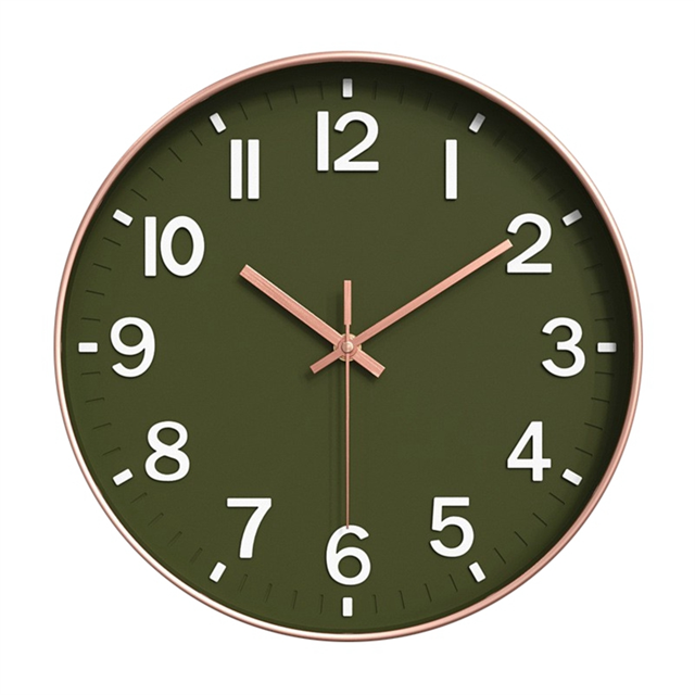 Silent Modern Clock for Wall, 3D Numbers Wall Clock for Kitchen Bedroom Living Room Office Classroom Decor Colour 8