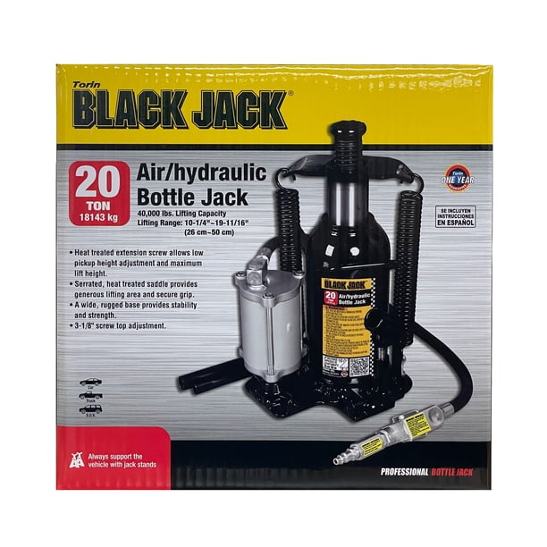 Black Jack TQ20006W Air Bottle Jack, Welded Structure, 20 Ton
