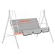 thumbnail image 5 of Funda para silla de columpio Silla de columpio de jardín al aire libre Funda de asiento protectora impermeable a prueba de polvo, Gris Inevent HA005111-02, 5 of 6