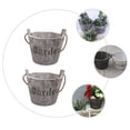 thumbnail image 3 of Uonlytech 2Pcs Rustic Wooden Flower Pots Coffee Color Wooden Plant Pots for Home Decoration, 3 of 6