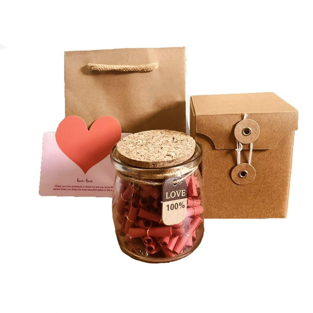 Set de regalo de deseos con cápsulas de papel y cartas de amor para San Valentín 2024