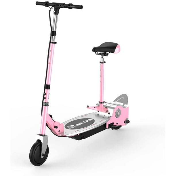 Maxtra Scooters E120 Folding Electric Scooter with Removable Seat for Kids  Ages 6-12,Up to 10mph,155 Lbs. Max Load