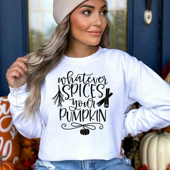 Whatever Spices Your Pumpkin Thanksgiving Sweatshirt, Cute Thanksgiving Shirt, Fall Clothing, Thankful Family Shirts