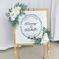 thumbnail image 4 of Fymlhomi Artificial Flower Swag Set of 2 Wedding Welcome Sign Decorations Wedding Arch White Rose Flowers Garland for Ceremony Reception Backdrop Floral Arrangement, 4 of 5