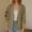 Coffee, variant on IUYRTFE Women's 3/4 Sleeve Button Front Blazer Jacket Relaxed Fit Casual Workwear Top