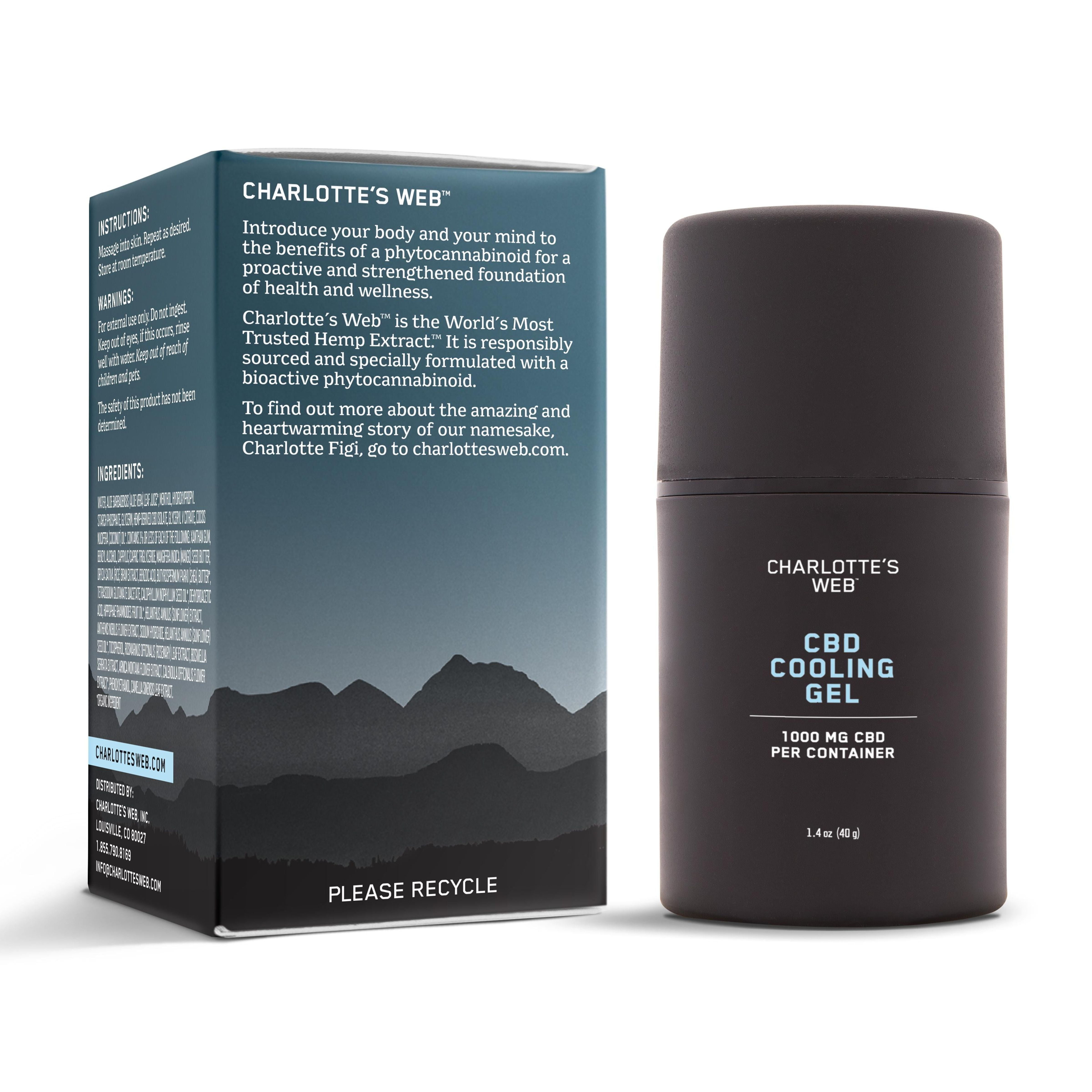 Charlotte's Web Hemp-Infused Cooling Gel with 1000mg CBD