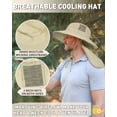 thumbnail image 3 of Sombrero de Sol Tirrinia de Ala Ancha para Pesca, Safari y Senderismo, Color Tan, 3 of 6