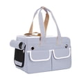 thumbnail image 4 of Portadores de perros Durable Cómodo Malla transpirable Bolsa de transporte de viaje para mascotas Bolso Gris, 4 of 8