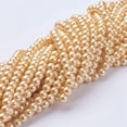 thumbnail image 3 of GKNET 20strands Glass Pearl Beads Strands Pearlized Satin Luster Dyed Round 6mm-LemonChiffon, 3 of 6