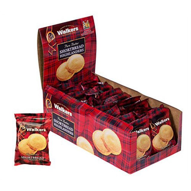 Walkers Shortbread Highlanders Shortbread Cookies Snack Packs, 1.4