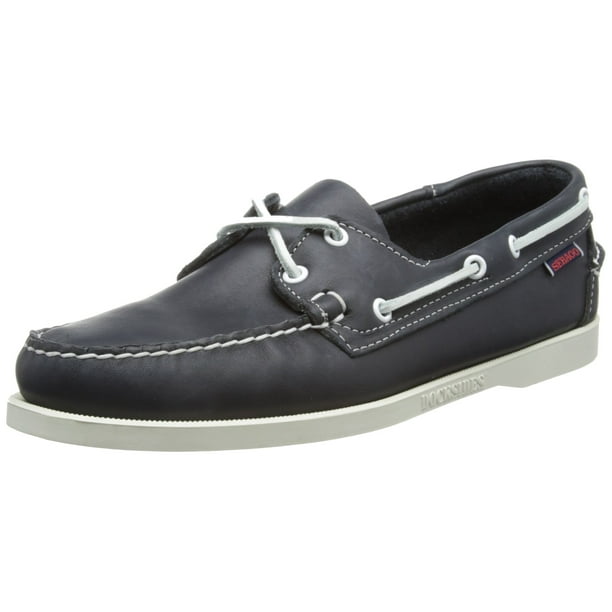 Sebago Sebago Mens Docksides Leather Boat Shoes in Blue Nite