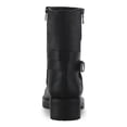 thumbnail image 3 of SUN STONE Womens Black Buckle Accent Cushioned Stellaa Round Toe Block Heel Zip-Up Riding Boot 8 M, 3 of 4