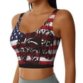 thumbnail image 2 of Easygdp USA Vintage Flag Tractor for Women, High Impact Yoga Exercise Athletic Bras - Available in Various Sizes-Small, 2 of 8