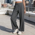 thumbnail image 4 of Hurxie Cargo Pants for Women High Waisted Baggy Wide Leg Stretchy Y2K Streetwear Black Cargo Pants Women with Pockets Gray,S, 4 of 6