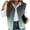Green, variant on successthop Plus Size Vests for Women Fuzzy Flannel Oversized Outerwear Lightweight Button Up Coat Winter Waistcoat