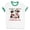 White/Kelly Green, variant on Barking Around the Christmas Tree Ringer Tee Shirt Unisex Large White/Black