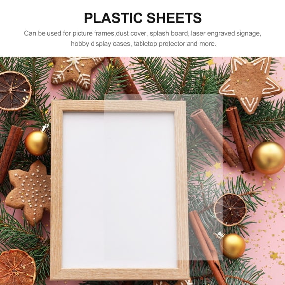 PTOOTP 10Pcs Transparent PVC Film Sheet Hard Clear Plastic for Frame Insert DIY