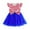 Blue, variant on Tbopshirt Baby Girls Dresses,Toddler Girl Dresses,4th of July Baby Clothes Fashion Flying Sleeve Dress Independence Day Model Bow Splicing Mesh Dress