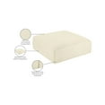 thumbnail image 2 of Meridian Furniture Shaggy Cream Corduroy Performance Fabric Ottoman, 2 of 7