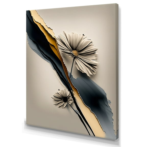 Designart Multicolor Gerbera Hyperrealistic Flowers III Canvas Wall Art