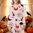 thumbnail image 2 of RUTAYY Girls Pajama Set Halloween Cute Graphic 2 Piece Sleepwear Long Sleeve Notch Neck Kids Evening Relax Wear Pink, 2 of 5