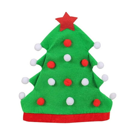 

JPGIF Home Decor 2023 New Christmas Hat Creative Christmas Tree Shape Christmas Hat Christmas Party Decoration