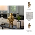 thumbnail image 6 of Ceramic Astronaut Statue Figurine for Home Decor - Decorative Sculpture for Bathroom, Office, and Living Room - Modern Ornaments for Shelf, Desk, and Coffee Table Accent - 12", Gold & Metallic, 6 of 14