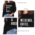thumbnail image 4 of Sudadera holgada negra de cuello redondo con estampado de letras - Top de manga larga para mujer Primavera-Otoño Casual, 4 of 5