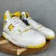 thumbnail image 2 of New Balance 650R Shoes Mens Size 9 White Sneakers High Top Honeycomb Yellow, 2 of 6
