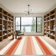 thumbnail image 2 of ODIKA 5'x7' Machine Washable Non-Slip Area Rug, Geometric Rust High Traffic Rug with Pad, Orange, 1051432, 2 of 8