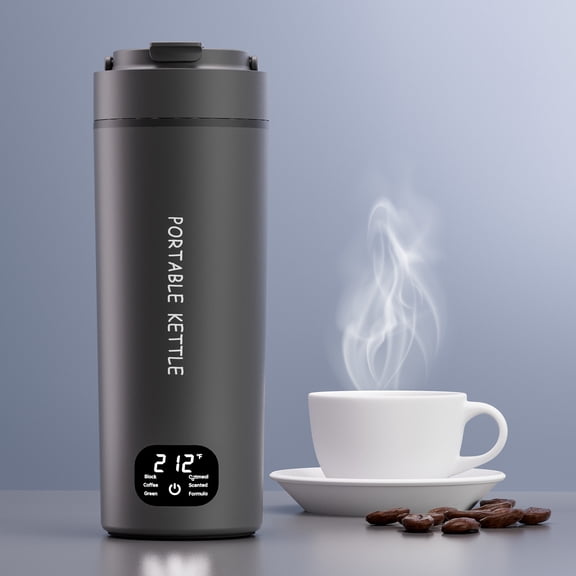 HDQ 2026 Travel Kettle, 110V~240V Any Voltage Portable Kettle for Travel, 6 Temperature Controls Portable Water Heater, 316 Stainless Steel Small Electric Kettle, Auto Shut Off & Boil Dry Protection