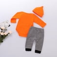 thumbnail image 4 of Actoyo Baby Boy Girls Halloween Outfit Pumpkin Romper Jumpsuit Pants Hat Set Clothes, 4 of 8