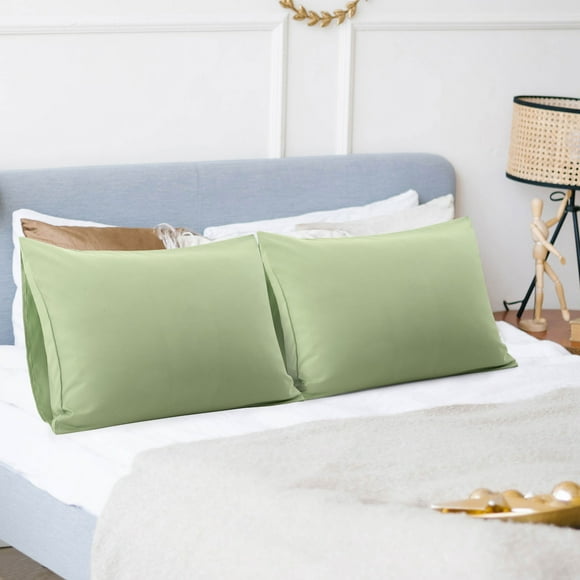 PiccoCasa 2 Paquetes de Fundas de Almohada de Microfibra con Cierre de Sobre, Queen Sage