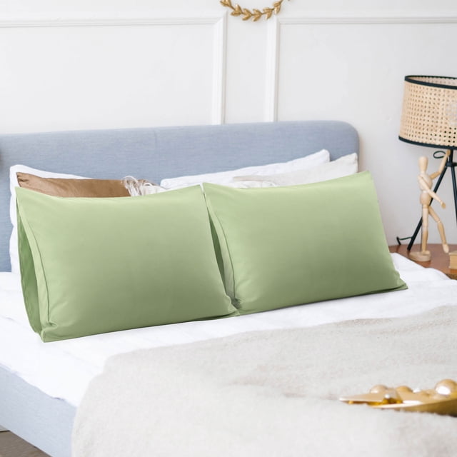 PiccoCasa 2 Paquetes de Fundas de Almohada de Microfibra con Cierre de Sobre, Queen Sage