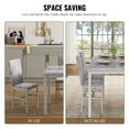 thumbnail image 2 of Baxluxe Marble Dining Table Set for 4, 47.2 Inch Rectangle Kitchen Table and Chairs Set, Faux Marble Dining Table with 4 Velvet Dining Chairs, 5 Pieces Dinette Set for Kitchen, Breakfast Nook, Gray, 2 of 8