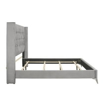 New Classic Furniture Huxley Solid Wood Full Panel Bed in Gray